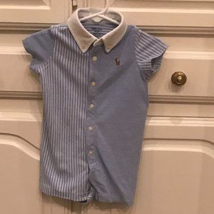 Ralph Lauren Chambray Romper, 6 months